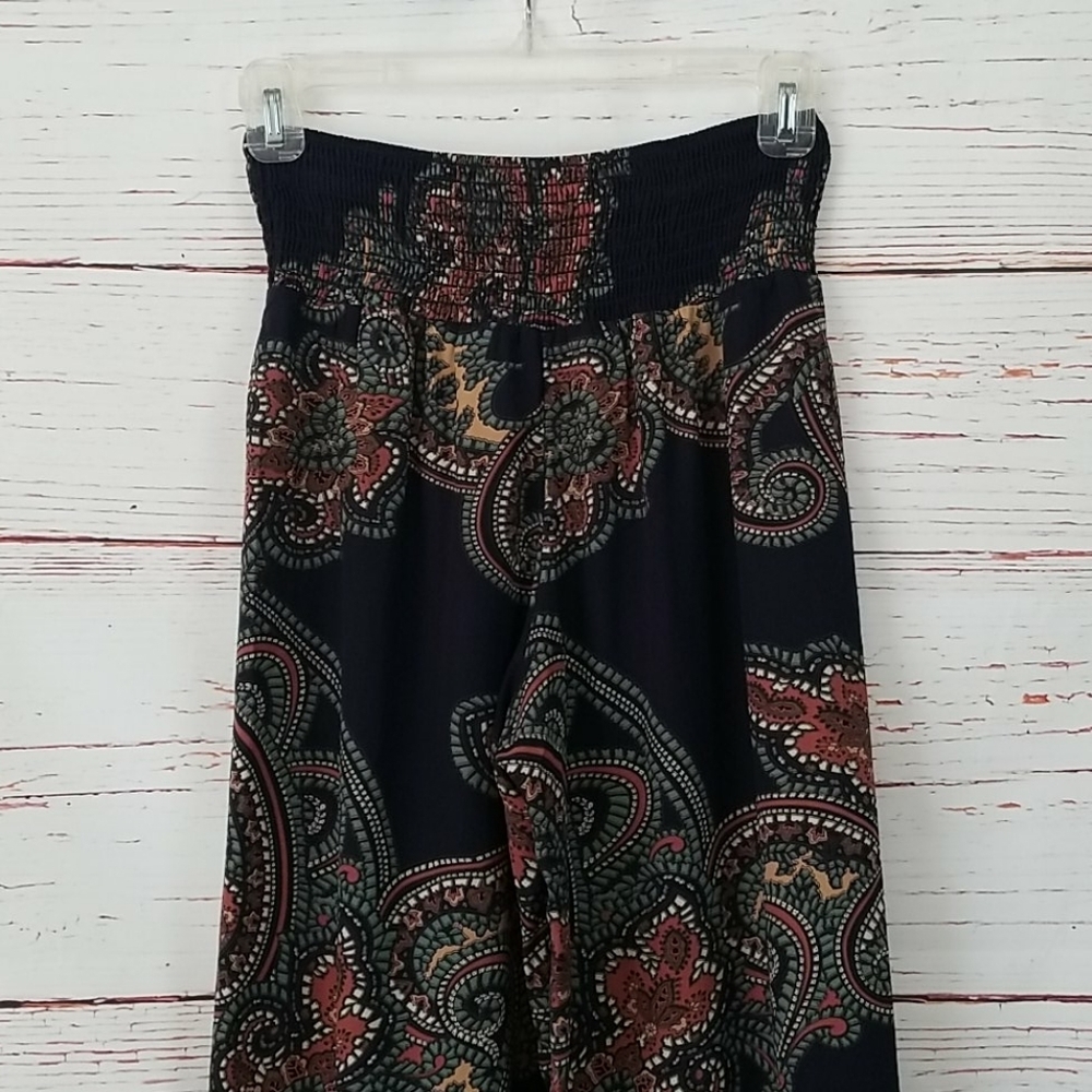 JOY HAN // high waist silky paisley wide leg pants - Picture 15 of 16